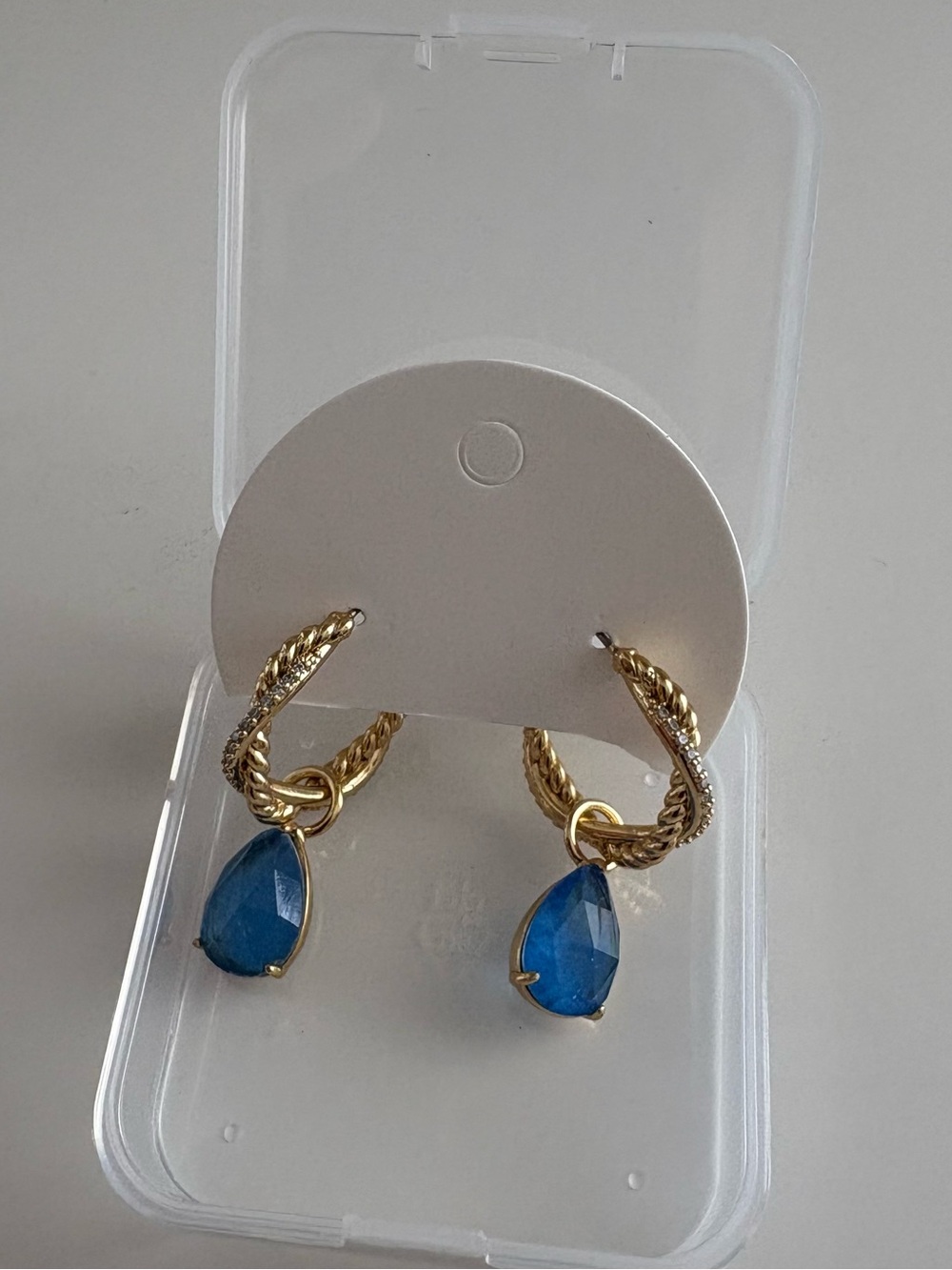 Bomb Party Resort Wear The Odessa Earrings ER49499 Blue Lace Agate Gold Plating
